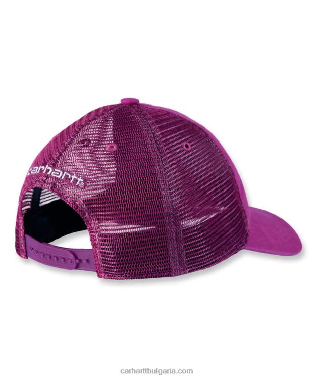 XD68N86 мъже платнена мрежеста шапка на гърба лазурно синьо Carhartt