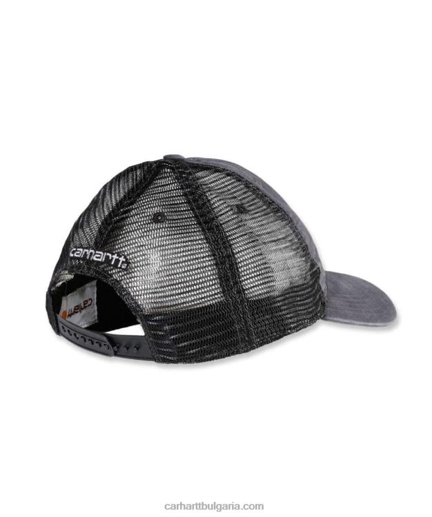 XD68N86 мъже платнена мрежеста шапка на гърба лазурно синьо Carhartt
