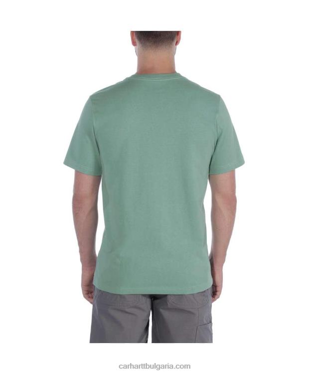 XD68N116 мъже спокойна тежка тениска с къс ръкав k87 с джоб алпийски син хедър Carhartt