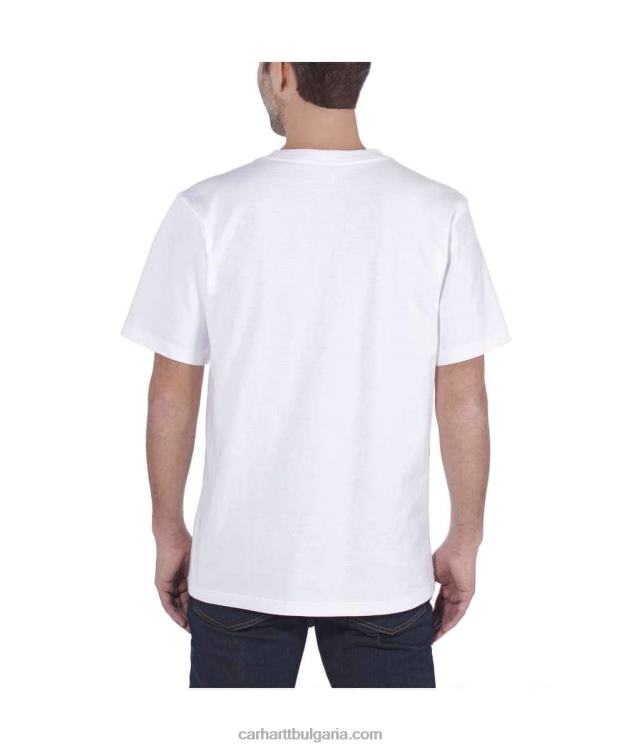 XD68N116 мъже спокойна тежка тениска с къс ръкав k87 с джоб алпийски син хедър Carhartt