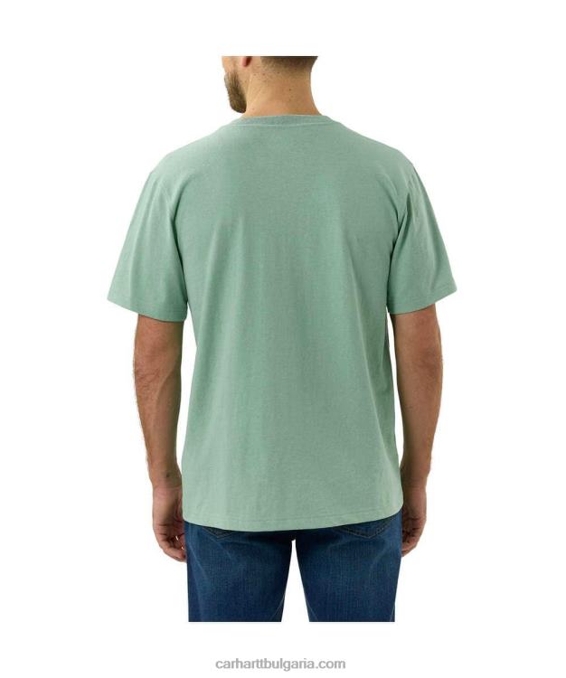 XD68N116 мъже спокойна тежка тениска с къс ръкав k87 с джоб алпийски син хедър Carhartt