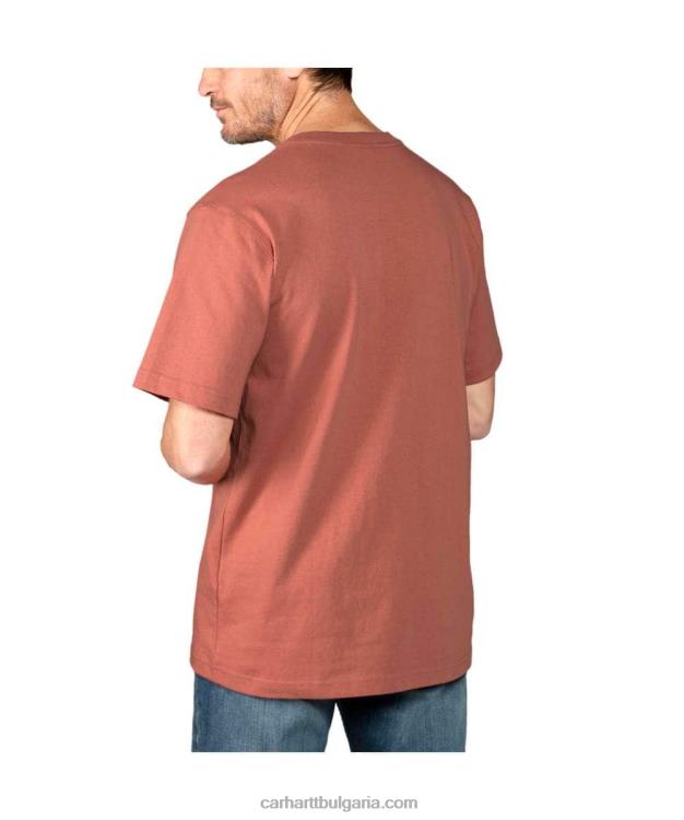 XD68N116 мъже спокойна тежка тениска с къс ръкав k87 с джоб алпийски син хедър Carhartt