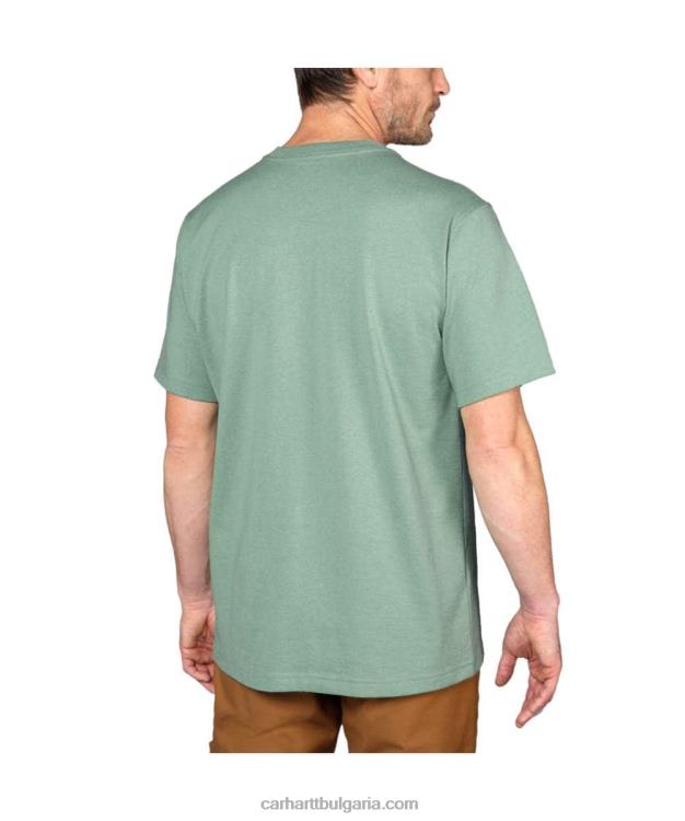 XD68N116 мъже спокойна тежка тениска с къс ръкав k87 с джоб алпийски син хедър Carhartt