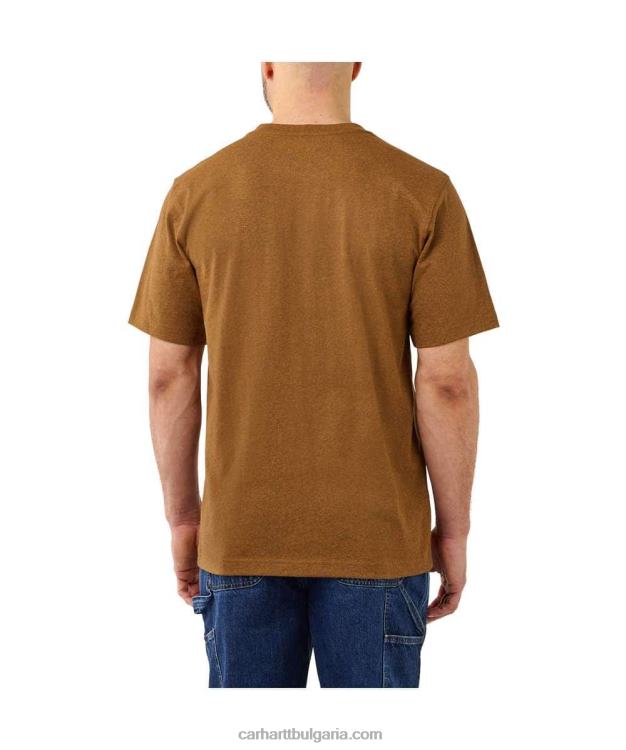 XD68N116 мъже спокойна тежка тениска с къс ръкав k87 с джоб алпийски син хедър Carhartt