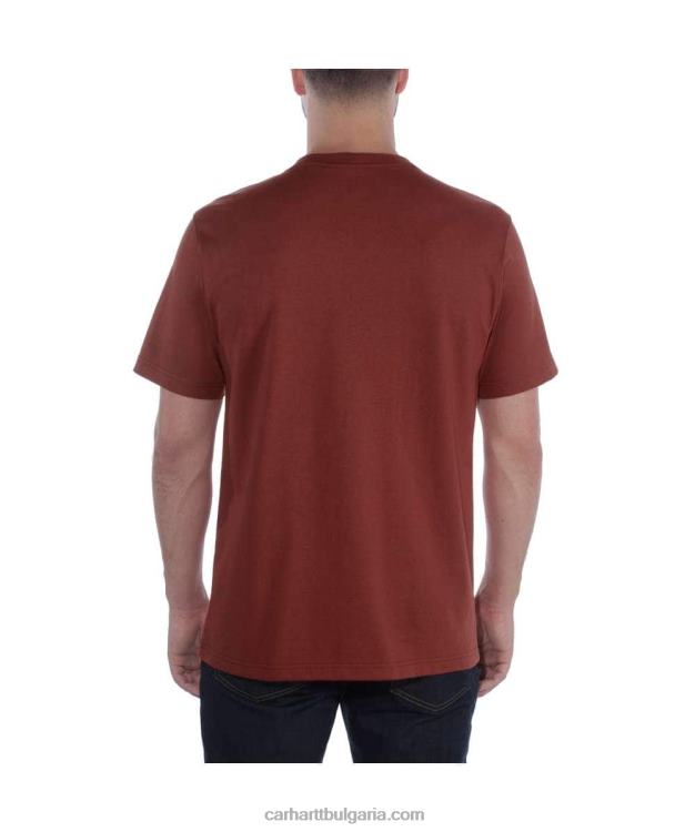 XD68N116 мъже спокойна тежка тениска с къс ръкав k87 с джоб алпийски син хедър Carhartt