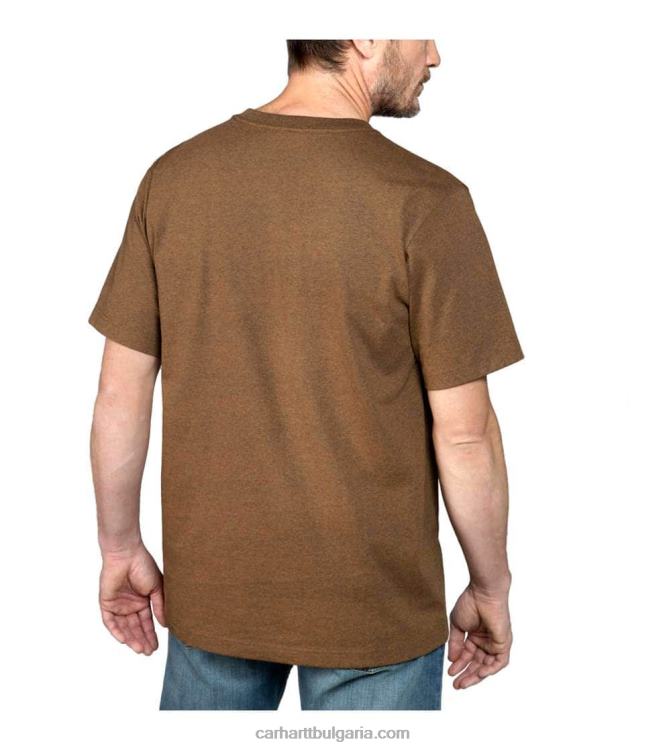 XD68N119 мъже спокойна тежка тениска с къс ръкав с надпис 