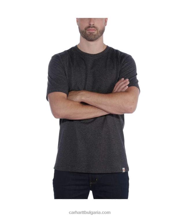 XD68N124 мъже спокойна тежка тениска с къс ръкав черен Carhartt