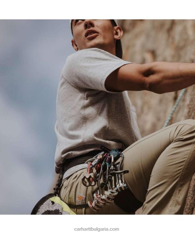 XD68N125 мъже принудително спокойна тениска със среден размер с къс ръкав и джоб босилек хедър Carhartt