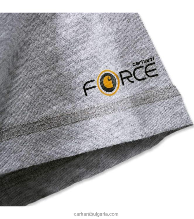 XD68N131 мъже принудително спокойна кройка средно тежко поло с къс ръкав с джоб черен Carhartt