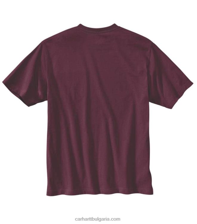 XD68N136 мъже спокойна тежка тениска с къс ръкав с изработени графики карбон хедър Carhartt