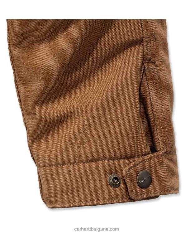 XD68N17 мъже спокойна кройка детройт яке с подплатено одеяло черен Carhartt