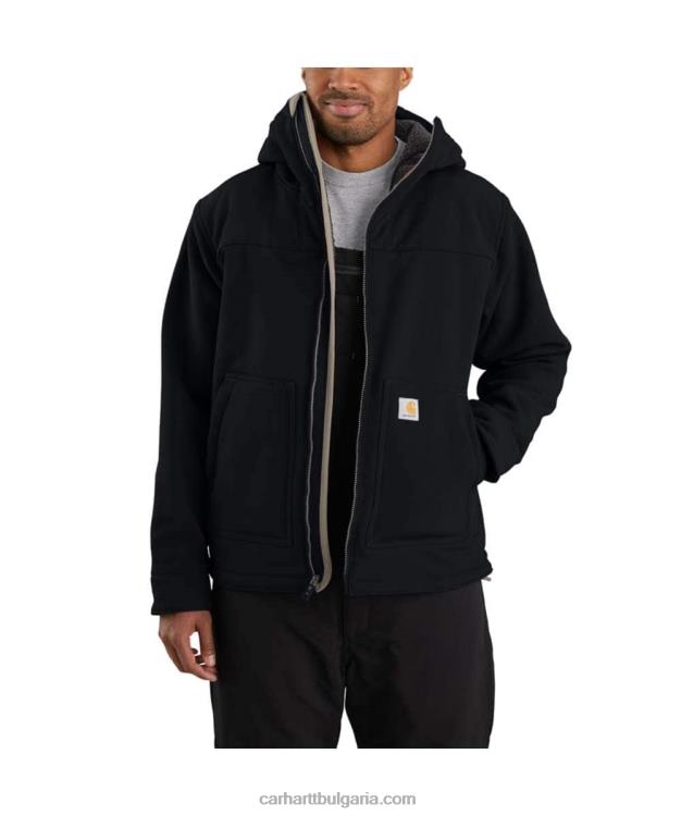 XD68N20 мъже super dux спокойна кройка активен жак с подплата от шерпа черен Carhartt