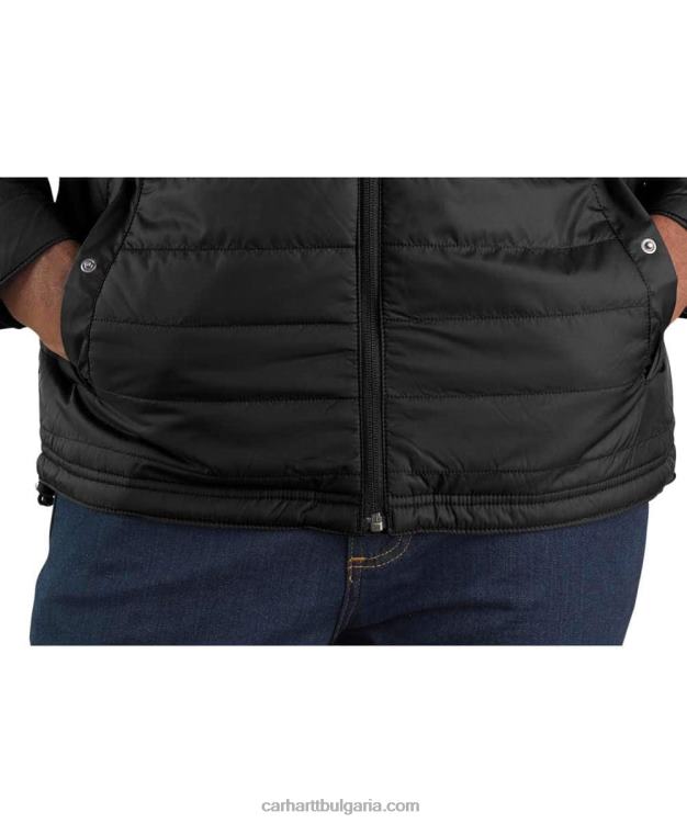 XD68N22 мъже rain defender леко изолирано яке със спокойна кройка черен Carhartt