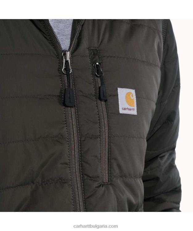 XD68N22 мъже rain defender леко изолирано яке със спокойна кройка черен Carhartt