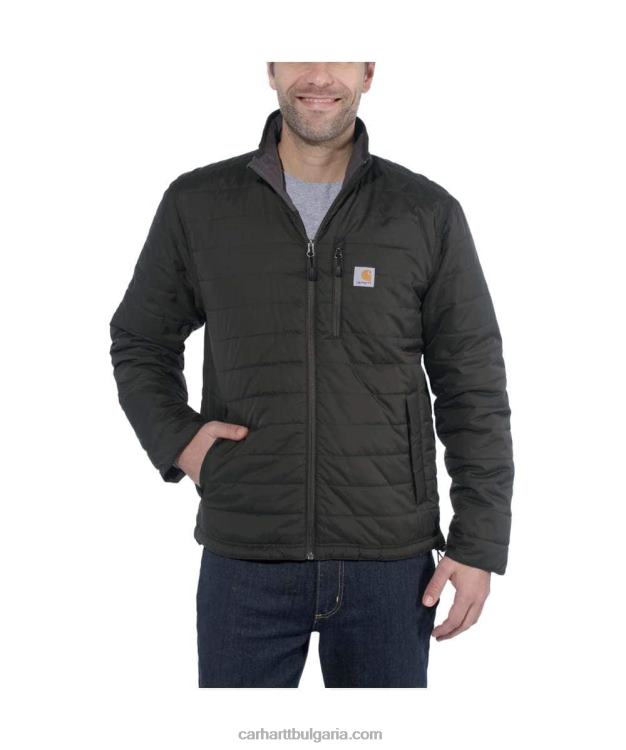 XD68N22 мъже rain defender леко изолирано яке със спокойна кройка черен Carhartt