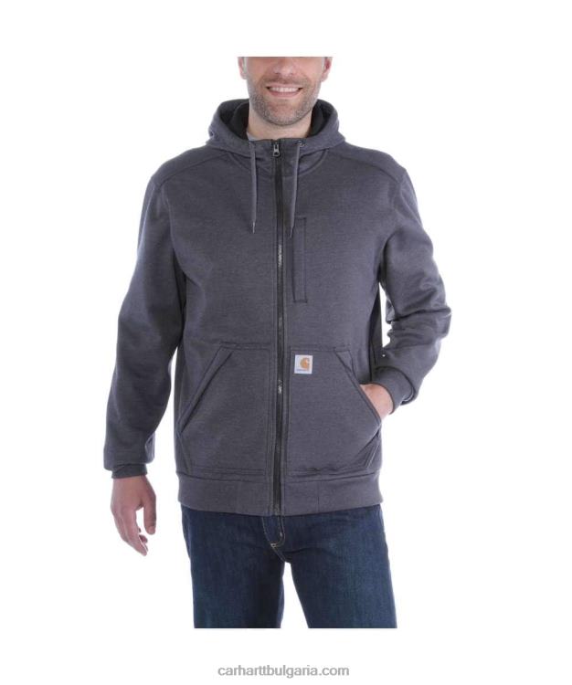 XD68N27 мъже суитчър със средна кройка wind fighter със спокойна кройка и пълен цип черен Carhartt