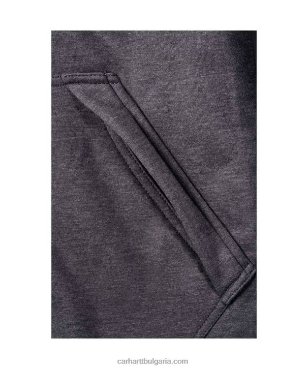XD68N27 мъже суитчър със средна кройка wind fighter със спокойна кройка и пълен цип черен Carhartt