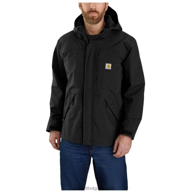 XD68N29 мъже storm defender свободно кроящо тежко яке черен Carhartt