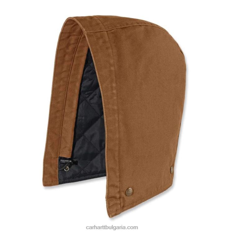 XD68N33 мъже измита патешка изолирана качулка черен Carhartt