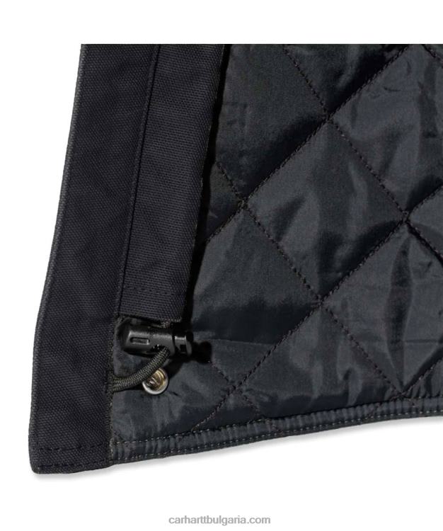 XD68N33 мъже измита патешка изолирана качулка черен Carhartt